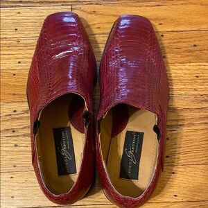 Giorgio Brutini Men's Red Textured Loafers